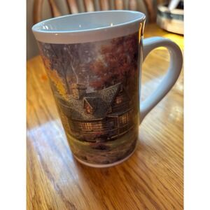 Thomas Kinkade Mountain Retreat Coffee Mug 2005 Designpac Fall Landscape Ceramic